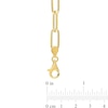 Thumbnail Image 3 of 6.0mm Paper Clip Chain Necklace in Sterling Silver with Yellow Rhodium - 16"