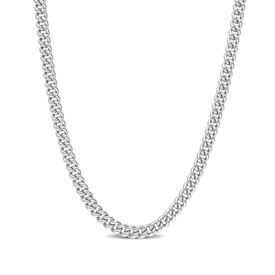 4.4mm Curb Chain Necklace in Sterling Silver - 20"