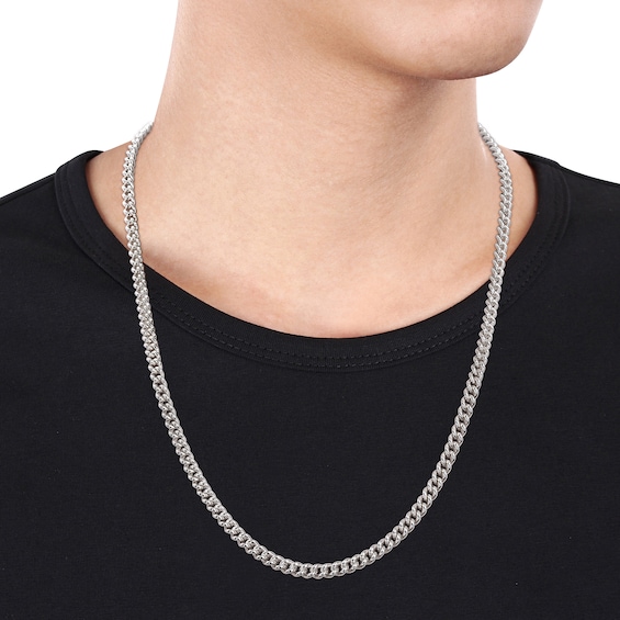 4.4mm Curb Chain Necklace in Sterling Silver - 20"