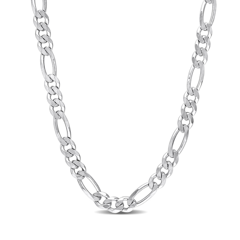 5.5mm Figaro Chain Necklace in Sterling Silver - 20