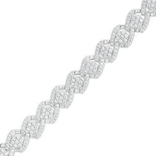 3.00 CT. T.W. Multi-Diamond Link Bracelet in 10K White Gold