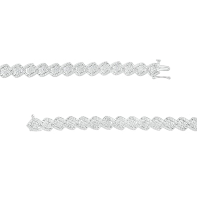 3.00 CT. T.W. Multi-Diamond Link Bracelet in 10K White Gold