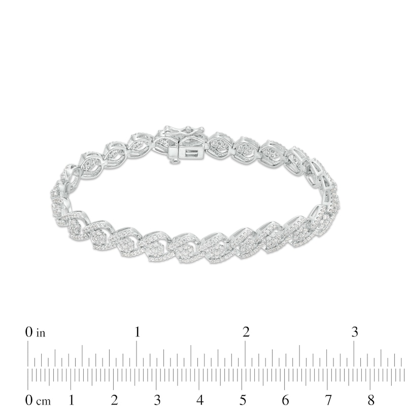 3.00 CT. T.W. Multi-Diamond Link Bracelet in 10K White Gold|Peoples Jewellers