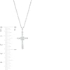 0.04 CT. T.W. Multi-Diamond Cross Pendant in Sterling Silver