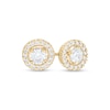 Thumbnail Image 0 of 0.50 CT. T.W. Diamond Frame Stud Earrings in 10K Gold