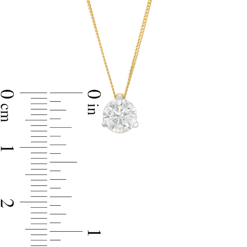 Main Image 3 of 1.00 CT. Certified Canadian Diamond Solitaire Pendant in 14K Gold (I/I2)