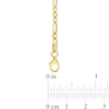 3.0mm Figaro Chain Necklace in Sterling Silver with Yellow Rhodium