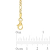 Thumbnail Image 3 of 2.2mm Figaro Chain Necklace in Sterling Silver with Yellow Rhodium - 24"