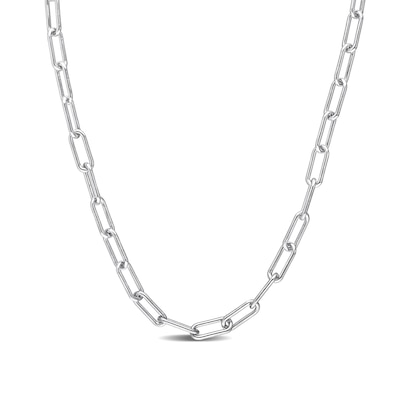 3.5mm Paper Clip Chain Necklace in Sterling Silver