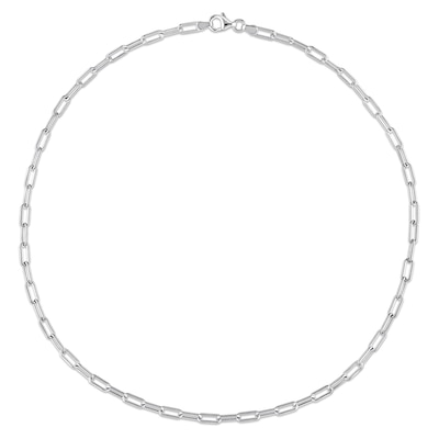 3.5mm Paper Clip Chain Necklace in Sterling Silver