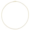 2.2mm Figaro Chain Necklace in Sterling Silver with Yellow Rhodium