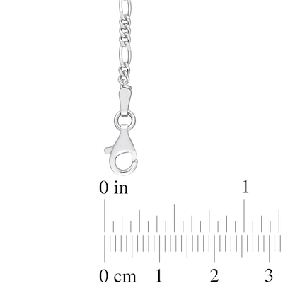 2.2mm Figaro Chain Necklace in Sterling Silver