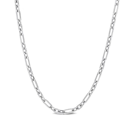 3.0mm Figaro Chain Necklace in Sterling Silver