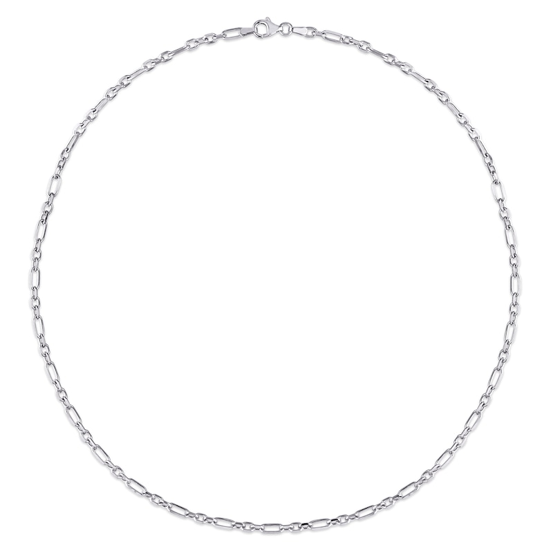 3.0mm Figaro Chain Necklace in Sterling Silver|Peoples Jewellers