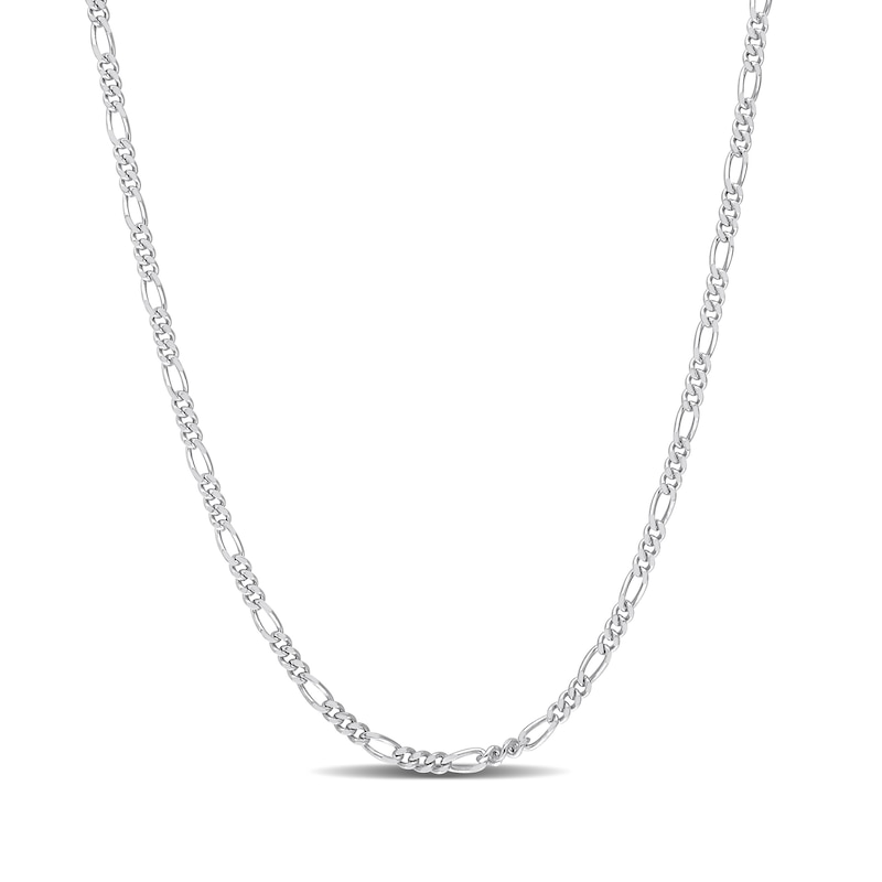 Main Image 1 of 2.2mm Figaro Chain Necklace in Sterling Silver - 20&quot;