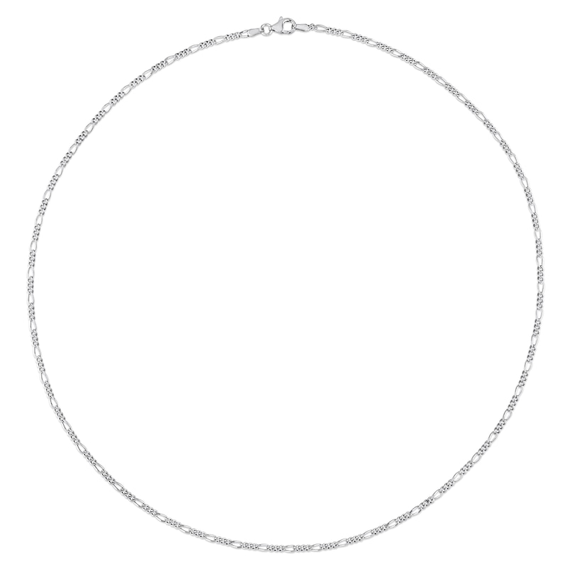 Main Image 3 of 2.2mm Figaro Chain Necklace in Sterling Silver - 20&quot;