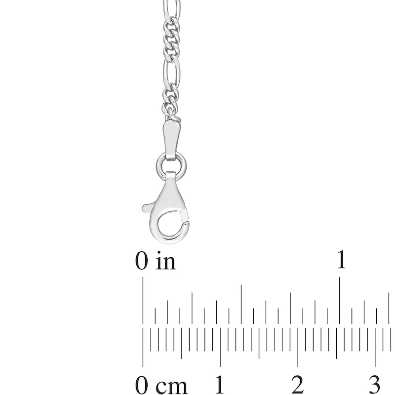 Main Image 4 of 2.2mm Figaro Chain Necklace in Sterling Silver - 20&quot;