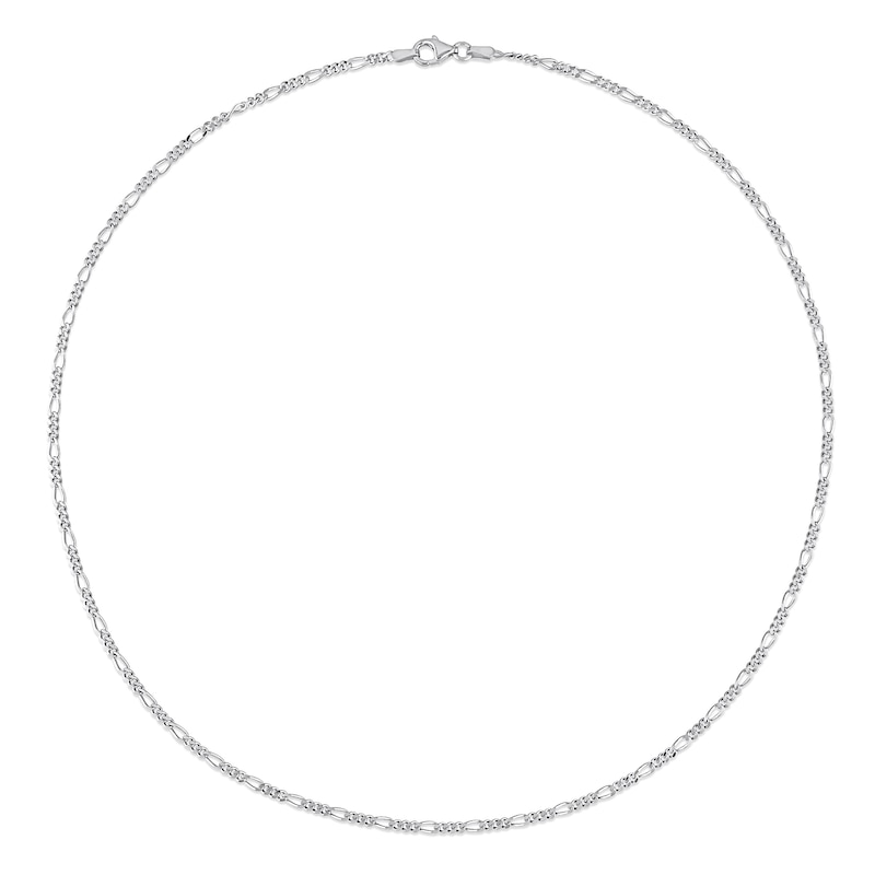 2.2mm Figaro Chain Necklace in Sterling Silver|Peoples Jewellers