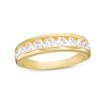 1.00 CT. T.W. Certified Lab-Created Diamond Nine Stone Anniversary Band in 14K Gold (F/SI2)