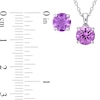 Thumbnail Image 4 of 7.0mm Amethyst Solitaire Pendant and Stud Earrings Set in Sterling Silver