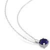 Thumbnail Image 3 of 7.0mm Blue Lab-Created Sapphire Solitaire Pendant and Stud Earrings Set in Sterling Silver