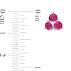 Thumbnail Image 2 of 4.0mm Lab-Created Ruby and White Lab-Created Sapphire Stud Earrings in Sterling Silver