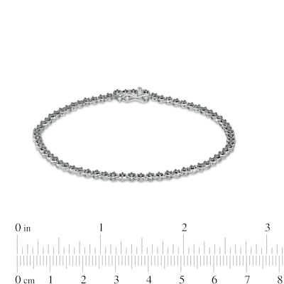 0.96 CT. T.W. Black Diamond Line Bracelet in Sterling Silver – 7.25"