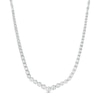 4.01 CT. T.W. Diamond Graduated Chevron Necklace in 10K White Gold – 17"