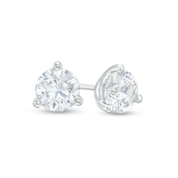 1.50 CT. T.W. Certified Canadian Diamond Solitaire Stud Earrings in 14K White Gold (I/I2)