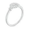 Thumbnail Image 1 of 0.21 CT. T.W. Diamond Flower Frame Promise Ring in Sterling Silver