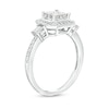 0.68 CT. T.W. Quad Princess-Cut Diamond Frame Engagement Ring in 10K White Gold (H/I1)