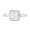 0.68 CT. T.W. Quad Princess-Cut Diamond Frame Engagement Ring in 10K White Gold (H/I1)