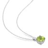 Thumbnail Image 3 of 7.0mm Peridot Solitaire Pendant and Stud Earrings Set in Sterling Silver