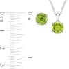 Thumbnail Image 4 of 7.0mm Peridot Solitaire Pendant and Stud Earrings Set in Sterling Silver