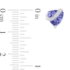 Thumbnail Image 2 of 7.0mm Trillion-Cut Tanzanite and 0.06 CT. T.W. Diamond Ribbon Stud Earrings in Sterling Silver