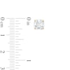 Thumbnail Image 3 of 6.0mm Asscher-Cut Cubic Zirconia and 4.0mm Ball Stud Earrings Set in 14K Gold
