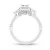 Enchanted Disney Cinderella 0.95 CT. T.W. Quad Princess-Cut Diamond Frame Engagement Ring in 14K White Gold