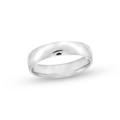 Men's 5.0mm Comfort Fit Wedding Band in Platinum