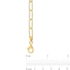 5.0mm Diamond-Cut Paper Clip Chain Anklet in Sterling Silver in Gold-Tone Flash Plate - 9"