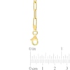 3.5mm Paper Clip Chain Anklet in Sterling Silver with Gold-Tone Flash Plate - 9"