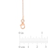 1.0mm Ball Chain Anklet in Sterling Silver with Rose-Tone Flash Plate - 9"