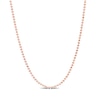 1.5mm Bead Chain Necklace in Sterling Silver with Rose-Tone Flash Plate