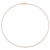 1.5mm Bead Chain Necklace in Sterling Silver with Rose-Tone Flash Plate