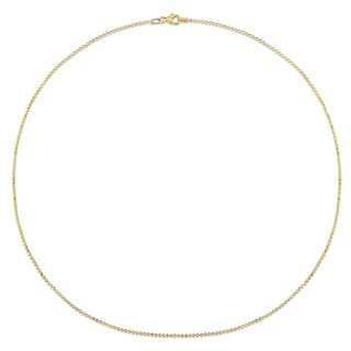 1.5mm Bead Chain Necklace in Sterling Silver with Gold-Tone Flash Plate