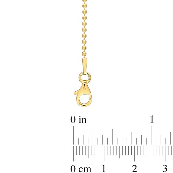 1.5mm Bead Chain Necklace in Sterling Silver with Gold-Tone Flash Plate