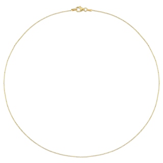 1.0mm Bead Chain Necklace in Sterling Silver with Gold-Tone Flash Plate