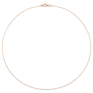 1.0mm Bead Chain Necklace in Sterling Silver with Rose-Tone Flash Plate