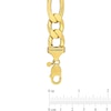 Thumbnail Image 2 of Ladies' 14.5mm Figaro Chain Bracelet in Sterling Silver with Gold-Tone Flash Plate - 9"