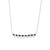 Thumbnail Image 0 of 0.45 CT. T.W. Black and White Diamond Alternating Necklace in Sterling Silver – 17"