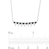 0.45 CT. T.W. Black and White Diamond Alternating Necklace in Sterling Silver – 17"